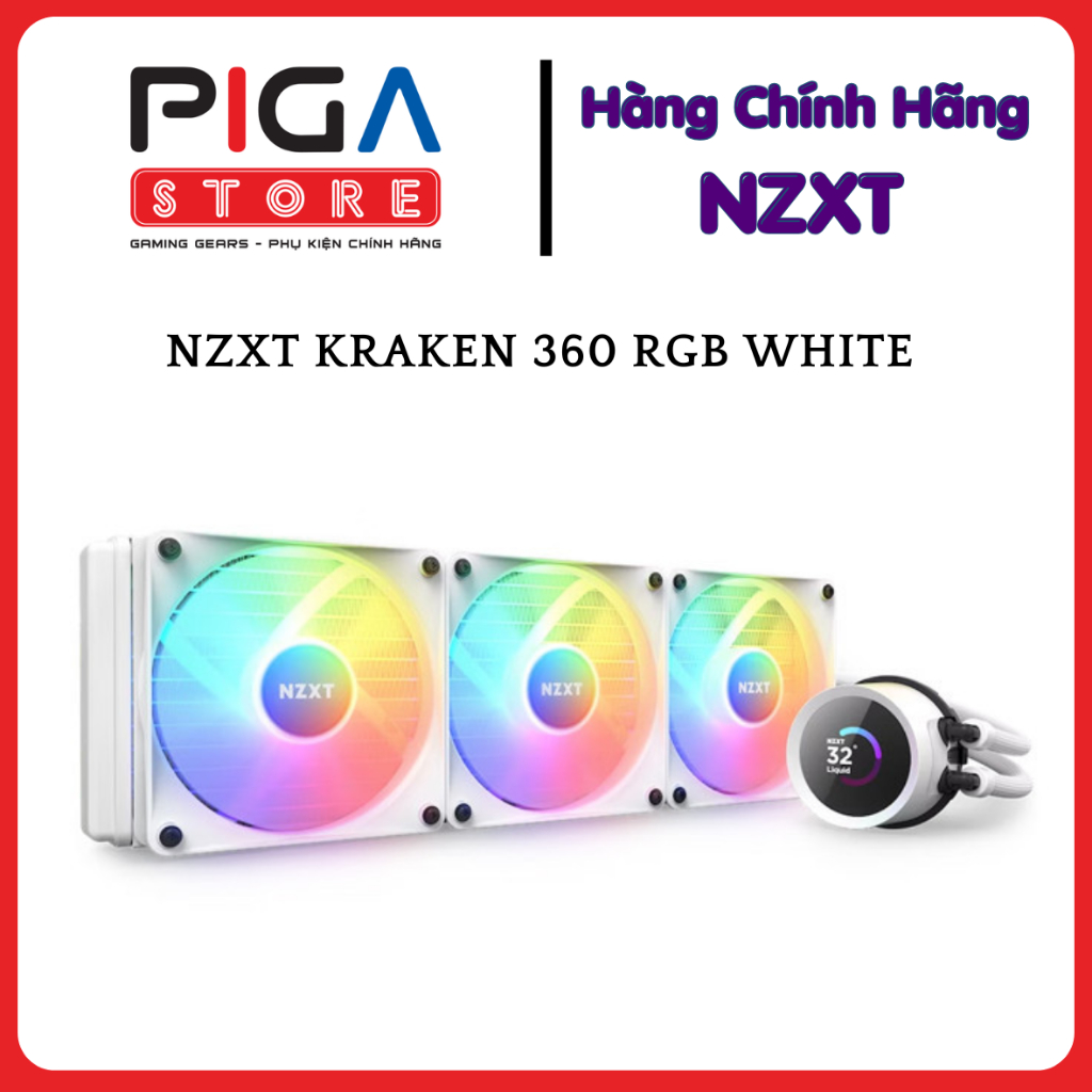 Tản nhiệt nước NZXT Kraken 360 RGB White