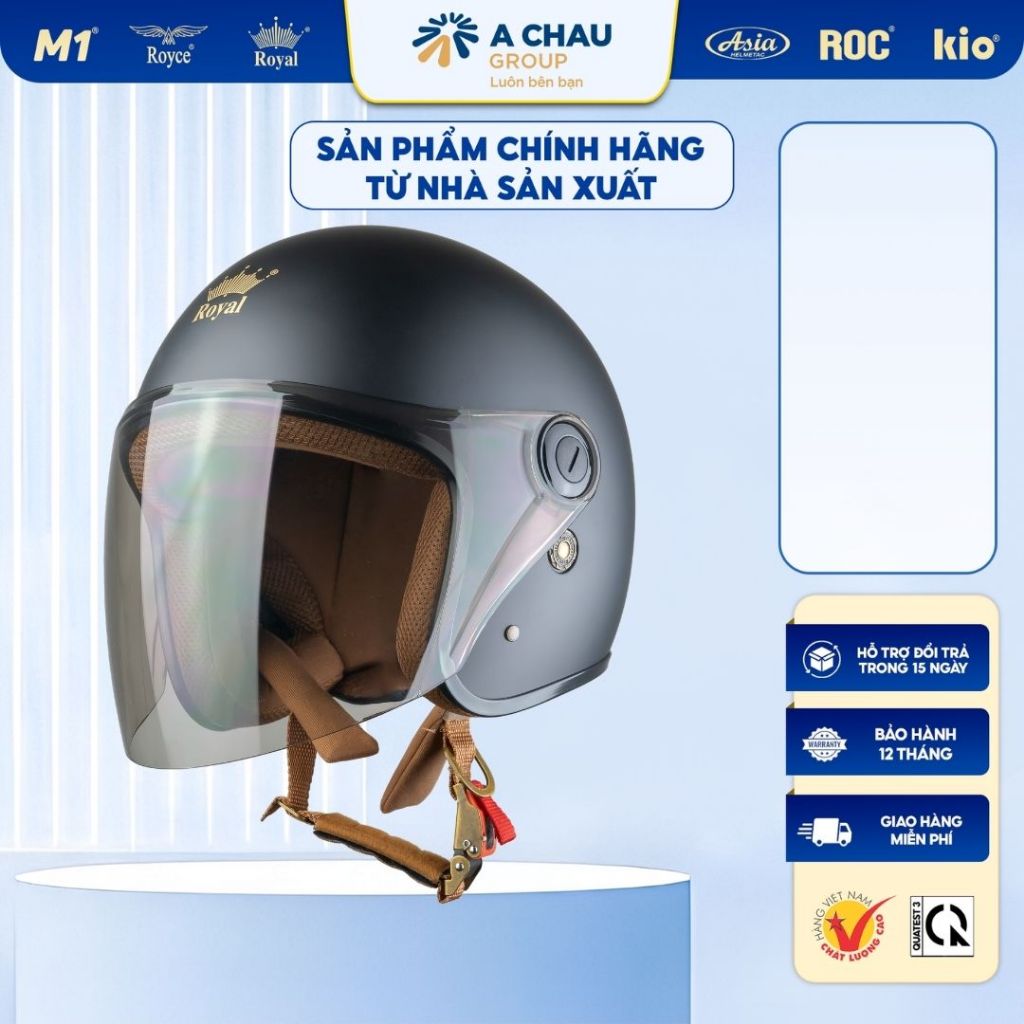 Mũ Bảo Hiểm 3/4 Royal M20K Kính Dài Nam Nữ Đi Xe Máy Chính Hãng, Bh 12 Tháng