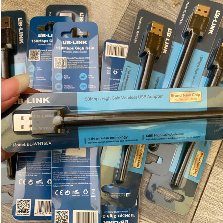 USB thu wifi LB-LINK BL- WN155A tốc độ 150Mb - Hàng Chính Hãng  FUll Vat