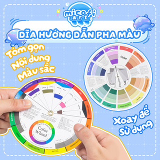 Bảng Hướng Dẫn Pha Màu Micofi Hoạ Cụ, Vòng Xoay Công Thức Tỉ Lệ Phối Pha Màu Sắc Luyện Thi Mỹ Thuật Hội Hoạ Kiến Trúc