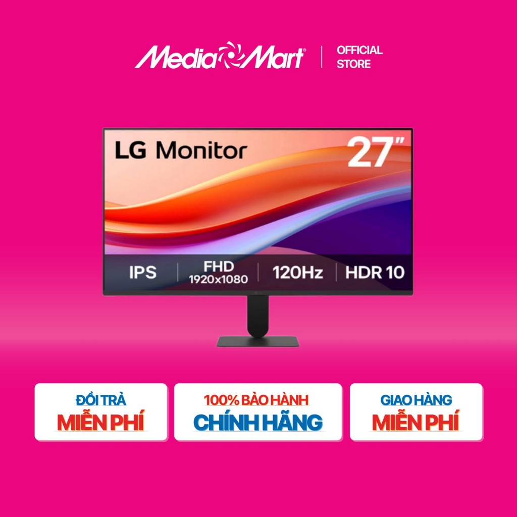 [SieuthiMediaMart] Màn hình LG 27U411A-B (27Inch/Full HD/ 1ms/ 120HZ/ 250cd/m2/ IPS) BH chính hãng-S