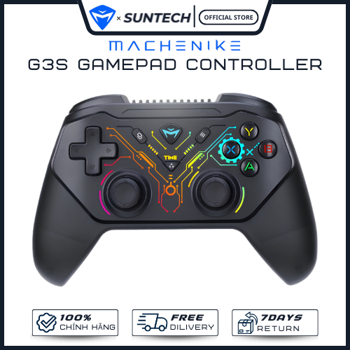 Tay Cầm Chơi Game Machenike G3S Dual-Mode Transparent Black - Vỏ Trong Suốt Xuyên Thấu, Đẳng Cấp Cyb