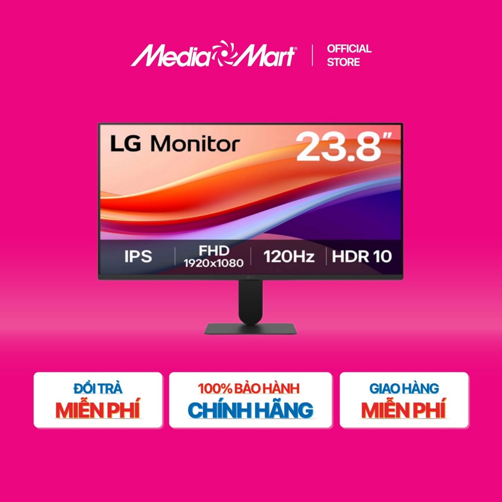 [SieuthiMediaMart] Màn hình LG 24U411A-B (23.8Inch/ Full HD/1ms/ 120HZ/ 250cd/m2/ IPS) BH chính hãng