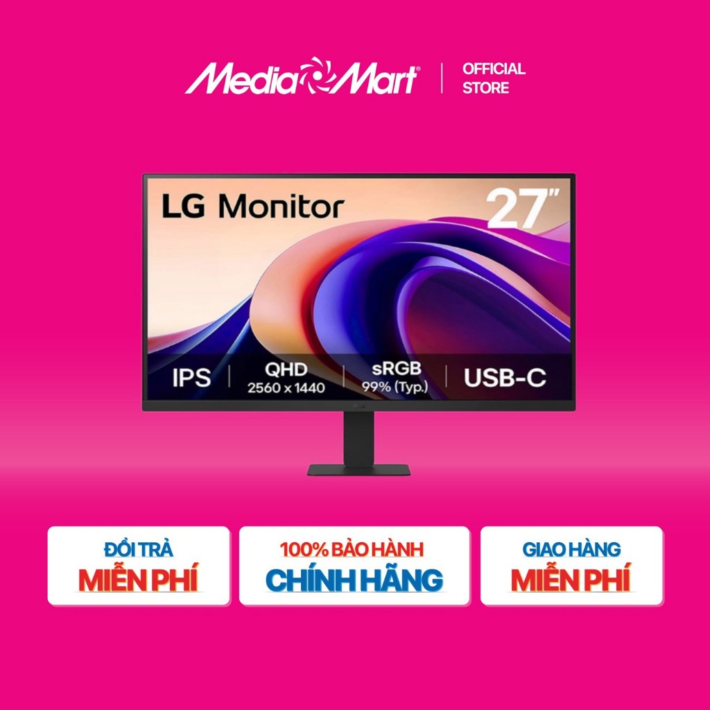 [SieuthiMediaMart] Màn hình đồ họa 2K LG 27U631A-B (27Inch) BH chính hãng-Ship0đ