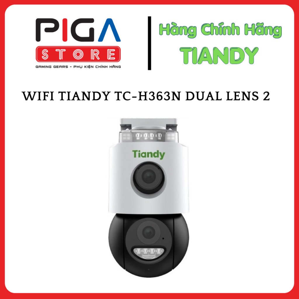 Camera WIFI TIANDY TC-H363N Dual Lens 2 Camera Chống Nước IP66 Auto tracking