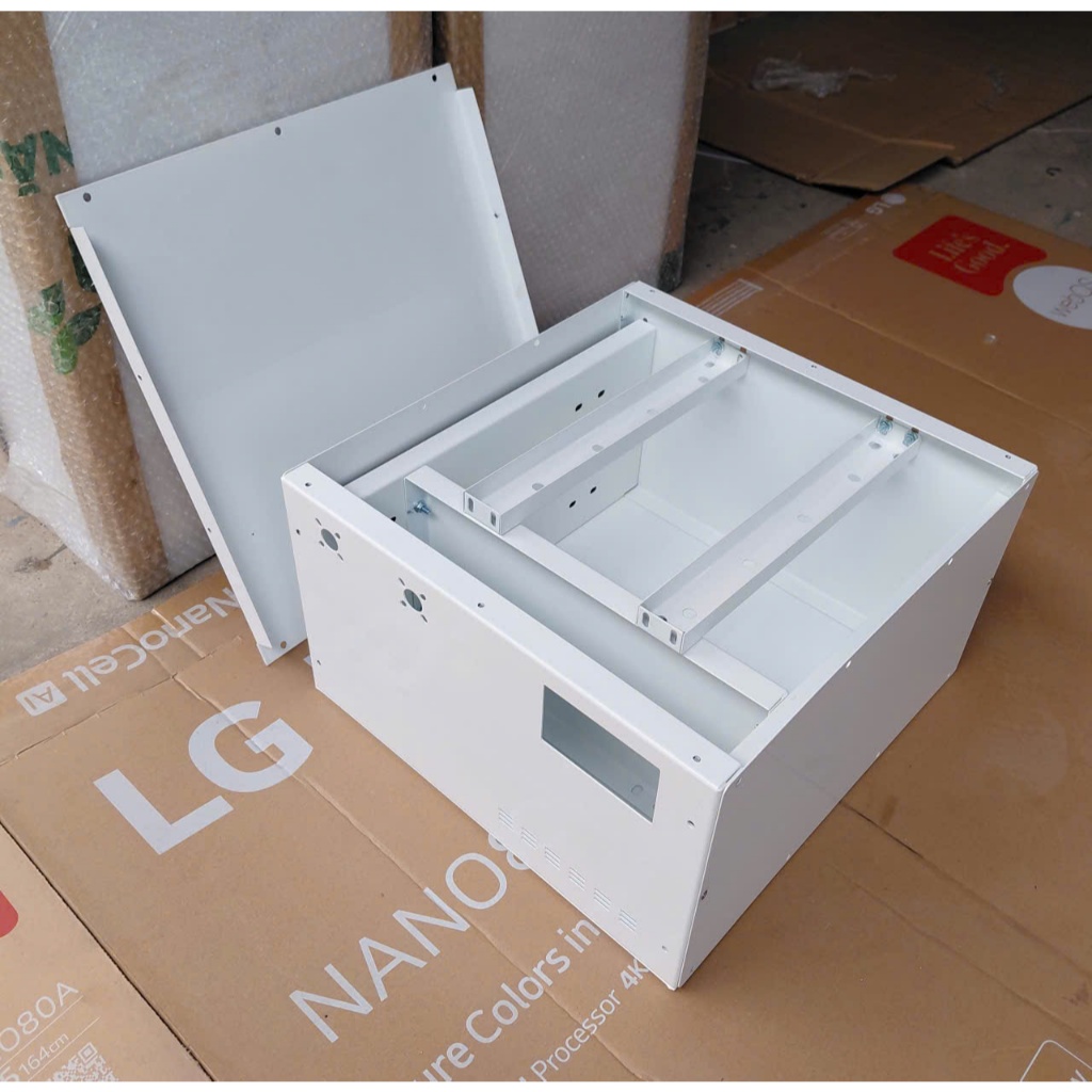 Vỏ thùng CNC đựng Pin Lithium 25.6v-280Ah/314Ah Lifepo4 (cắt sẵn lỗ màn hình 3.2in)