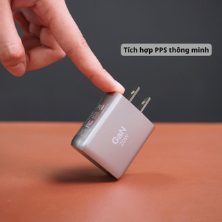 (Mới) Củ Sạc Nhanh 20W Velasboost, Sạc Nhanh PD/PPS 20W, Cổng Sạc Type-C, Công Nghệ GaN, Vỏ PC + ABS Cao Cấp - levu01