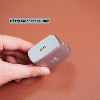 (Mới) Củ Sạc Nhanh 20W Velasboost, Sạc Nhanh PD/PPS 20W, Cổng Sạc Type-C, Công Nghệ GaN, Vỏ PC + ABS Cao Cấp - levu01