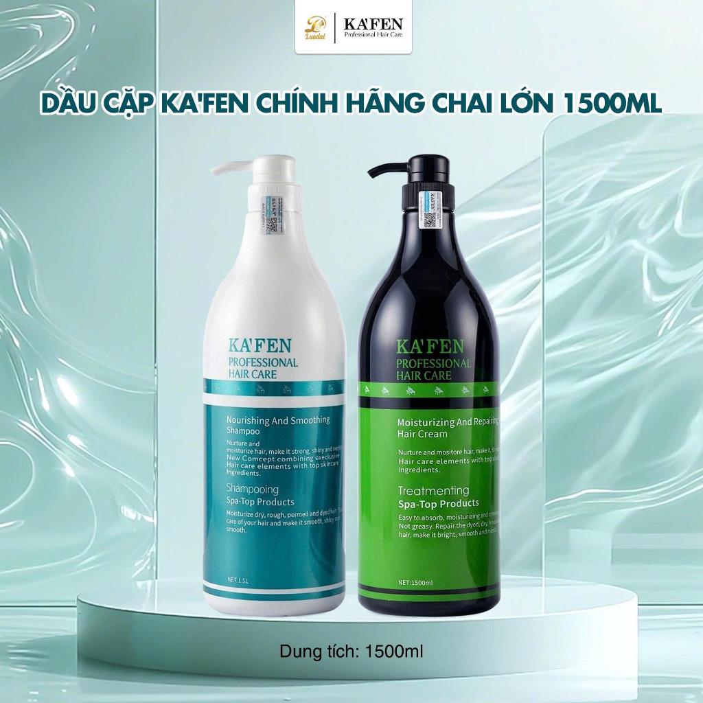 [Kafen 1500ml] Cặp dầu gội dầu xả Kafen dung tích lớn 1500ml siêu mềm mượt