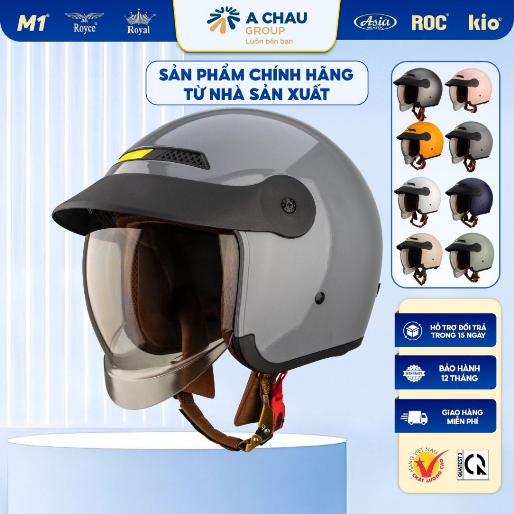 Mũ bảo hiểm 3/4 Royal M139 - Royal M139 Lux có lưỡi trai kính âm đạt chuẩn đi xe máy