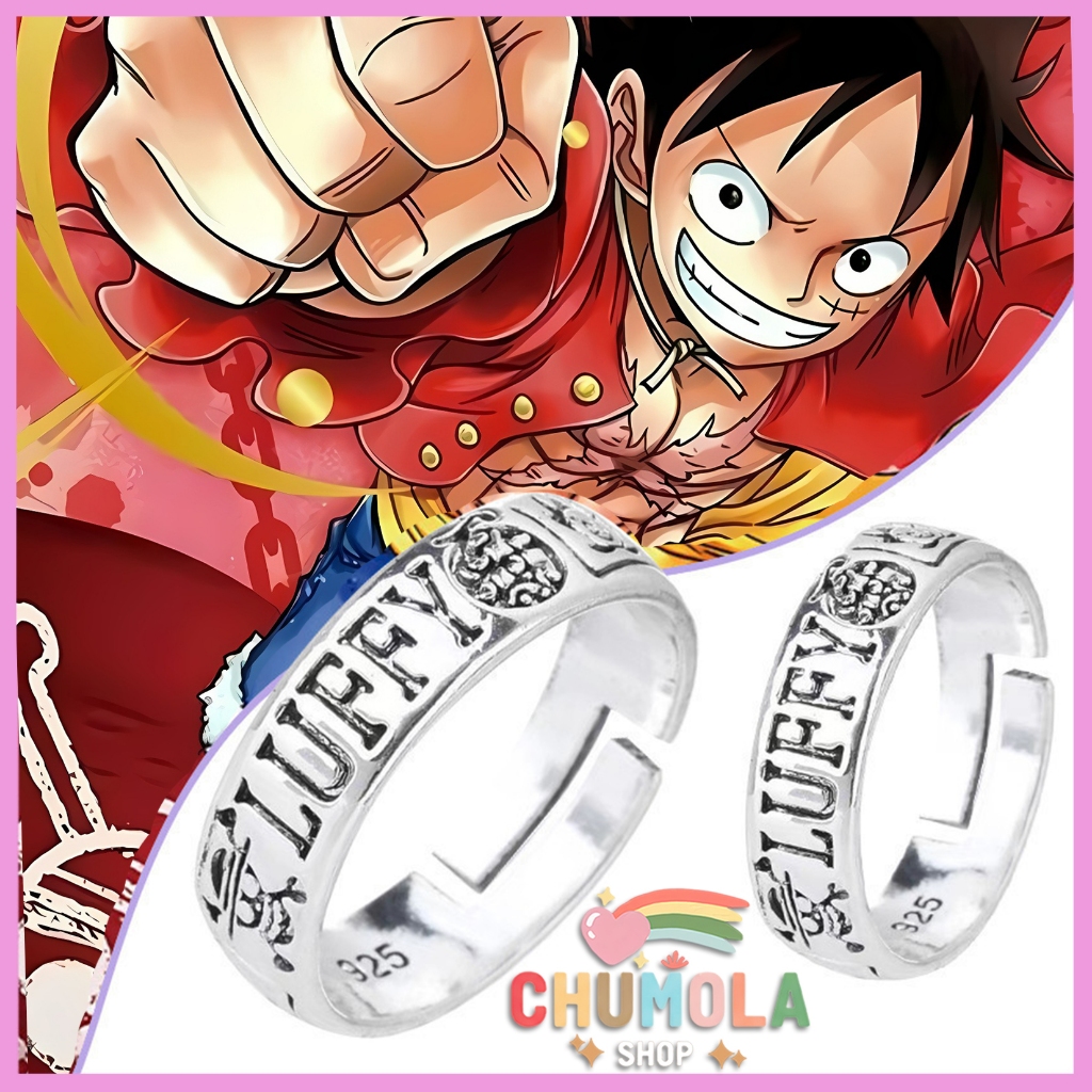 Nhẫn Kim Loại ONE PIECE nhân vật Luffy Law Ace Cosplay Đảo Hải Tặc Anime hot phong cách cá tính thời