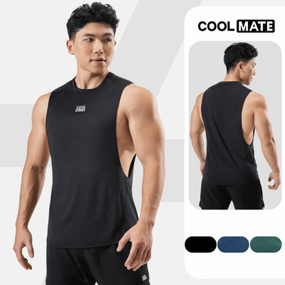 [MUA 2 GIẢM 5%]Áo ba lỗ nam Drop Arm Gym thể thao vải Mesh Peach co giãn thấm hút Coolmate