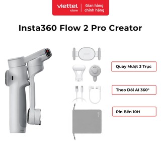 Gimbal Chống Rung Điện Thoại Insta360 Flow 2 Pro Creator Bundle | Theo Dõi AI 360° | Pin 10 Giờ