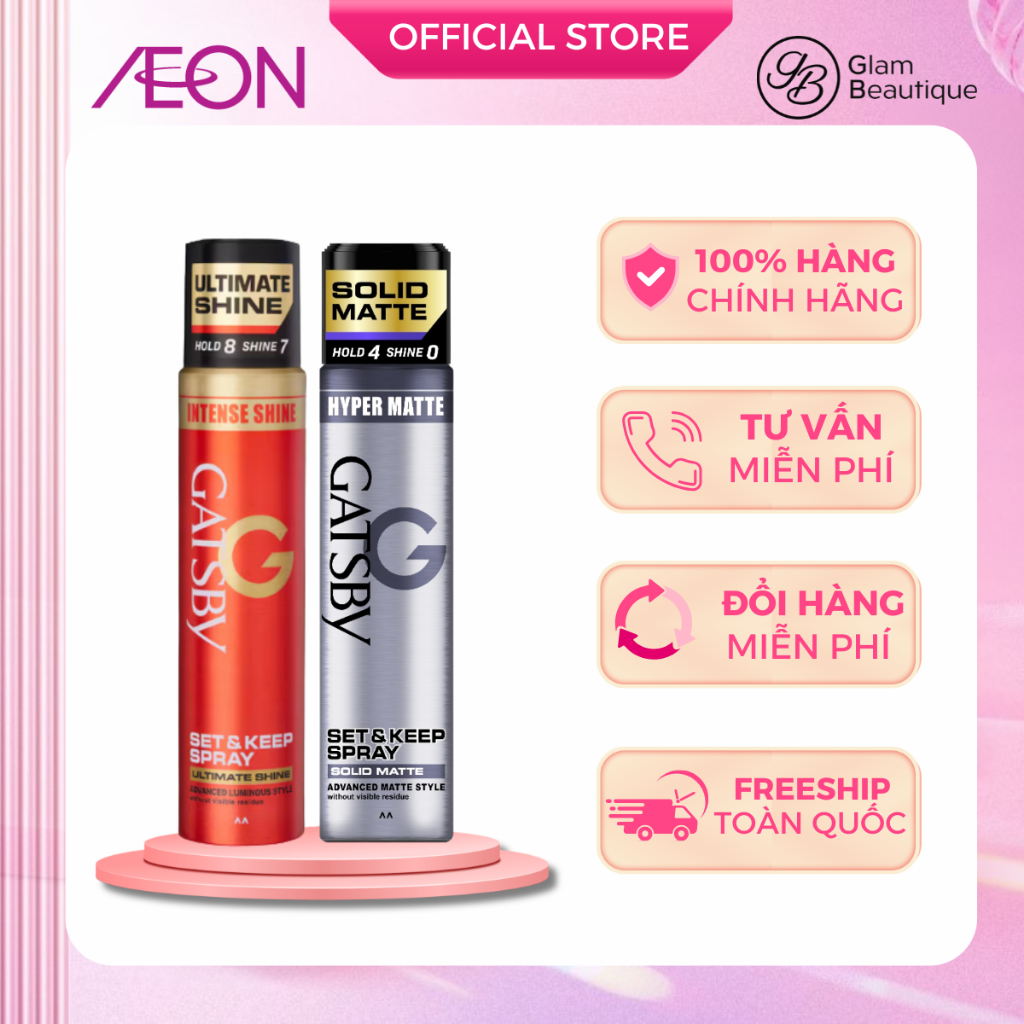Keo xịt tóc nam Gatsby Set & Keep Spray 250ml | Glam Beautique