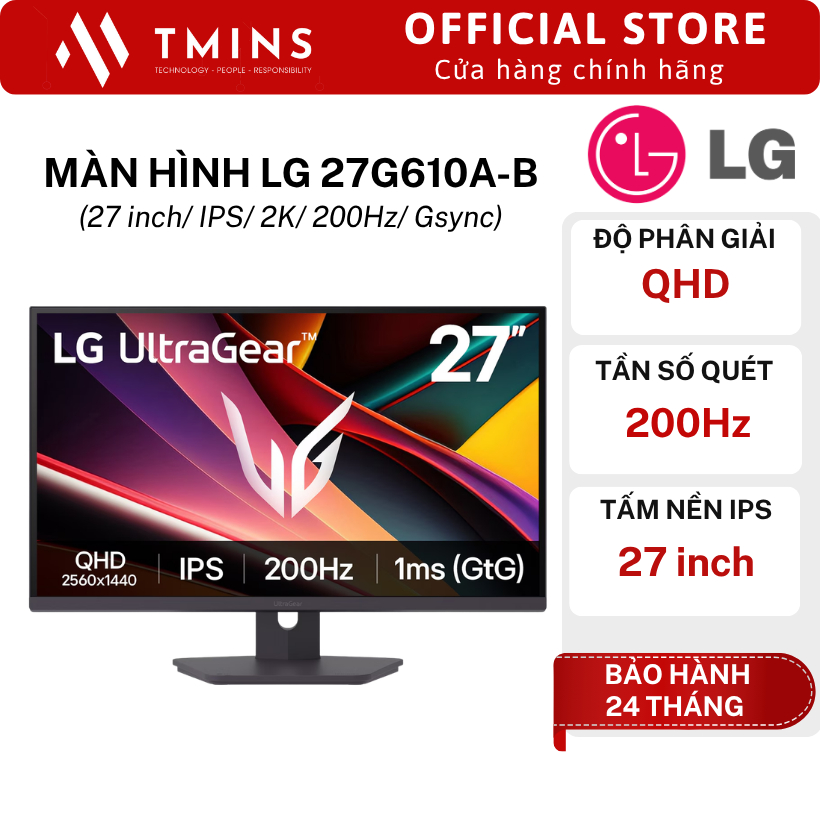 Màn hình LG 27G610A-B (27 inch/ IPS/ 2K/ 200Hz/ Gsync) - Hàng chính hãng