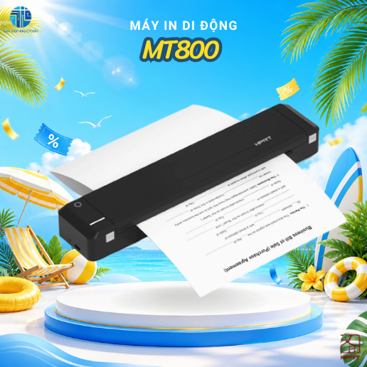 [CHÀO HÈ] Máy In Nhiệt Di Động Hprt MT800 - Công Nghệ In Giấy Than Cao Cấp, Đảm Bảo Không Lem Màu