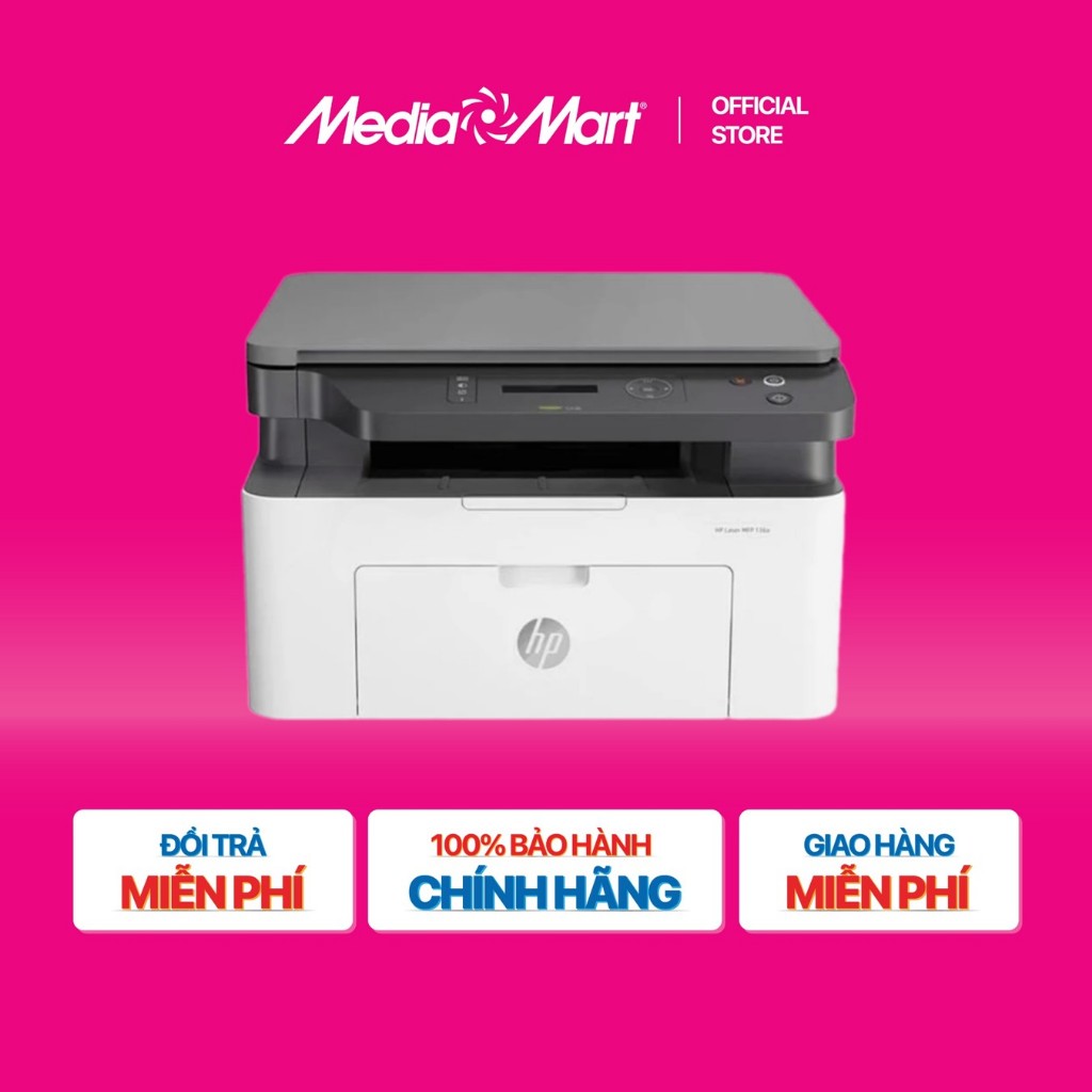 [SieuthiMediaMart] Máy in laser đen trắng HP 136A 4ZB85A (A4/A5/ In/ Copy/ Scan) BH chính hãng-Ship0