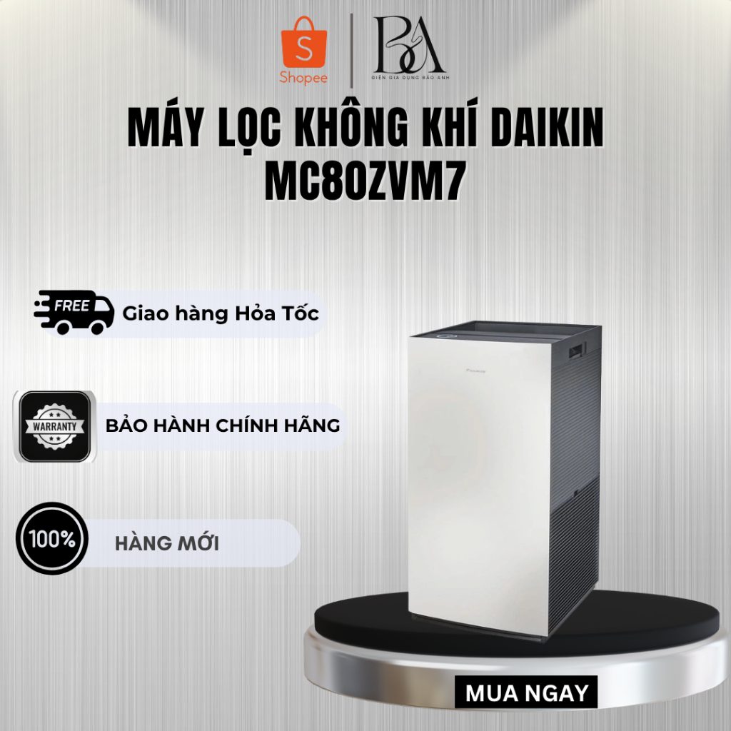 Máy lọc không khí Daikin MC80ZVM7 - Bảo Hành Chính Hãng 12 Tháng