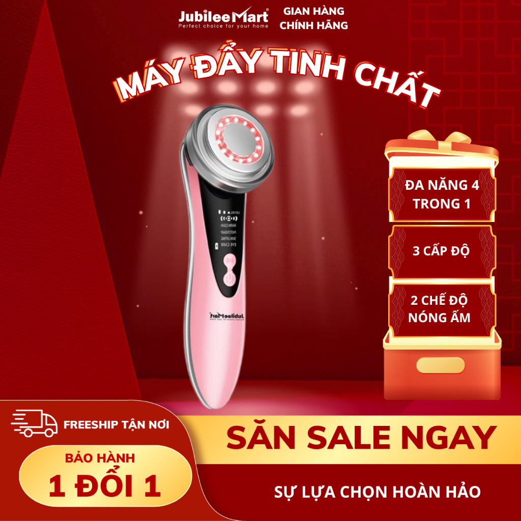 Máy Massage Mặt Đẩy Tinh Chất Ion Jubilee Mart JB-618, Di Tinh Chất Làm Sạch Sâu Cấp Ẩm dưỡng da