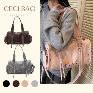 Túi retro da lì đeo vai túi đeo chéo nữ có khóa kéo túi đa năng 02051