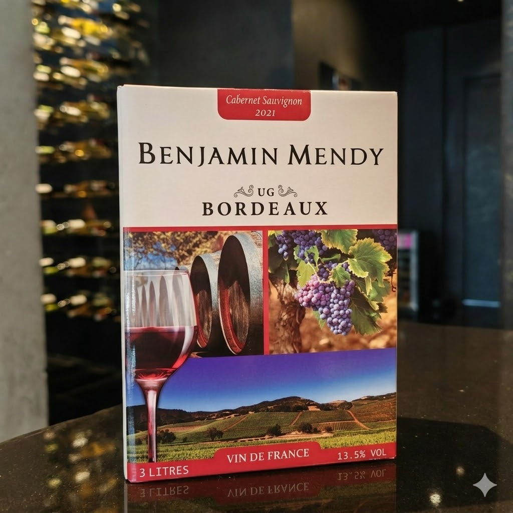 Rượu vang bịch Pháp Benjamin Mendy 3 lít nhập khẩu
