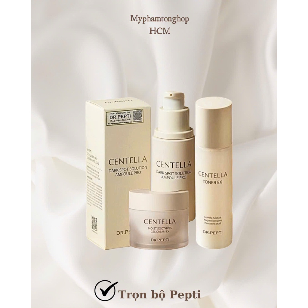 Combo Bộ Dưỡng Trắng DR.Pepti Centella Hàn Quốc Chính Hãng