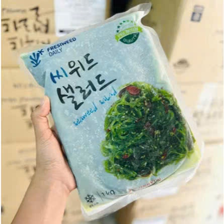 Rong biển tươi Hàn Quốc 1kg, rong biển salad trộn vừng ( Giao hàng Hà Nội)