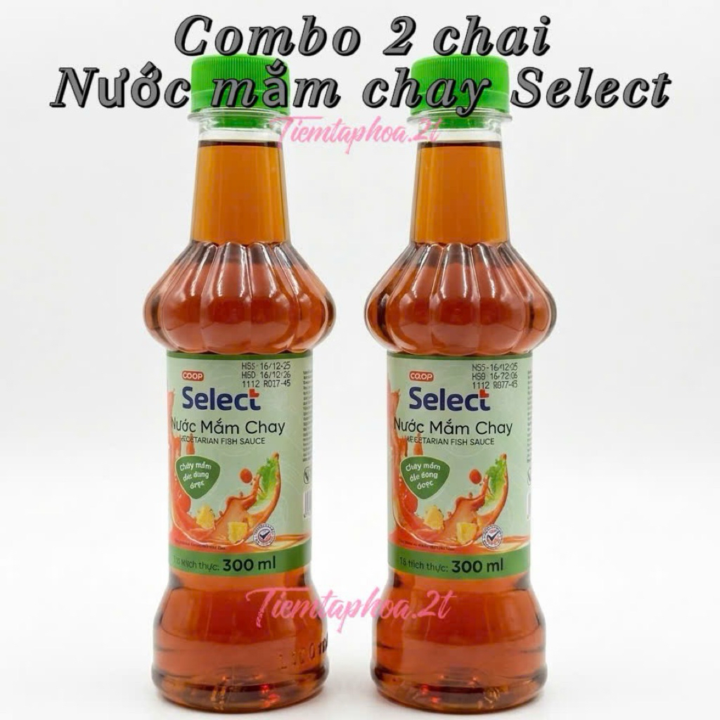 combo 2 chai Nước mắm chay Select 300ml sản phẩm chất lượng đảm bảo vệ sinh thực phẩm