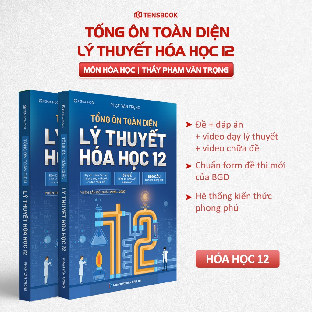 [TÁI BẢN 2026] Sách Tổng Ôn Toàn Diện Lý Thuyết Hóa Học 12 thầy Phạm Văn Trọng | BigBuy360 - bigbuy360.vn