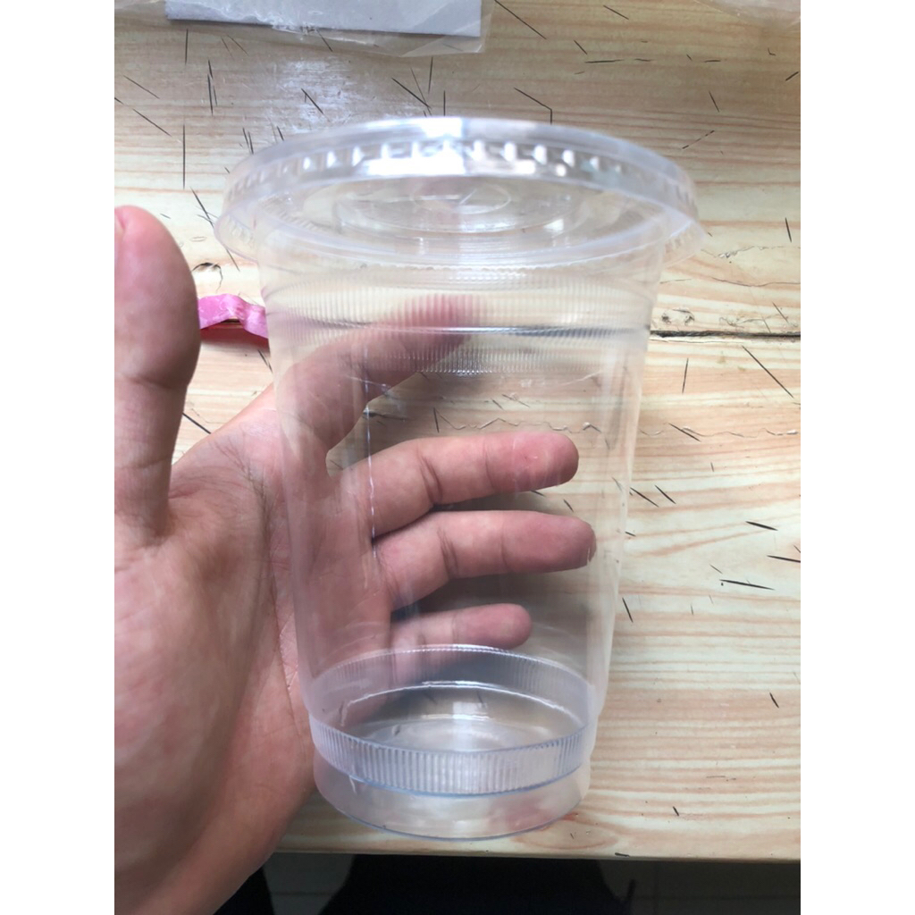 (10 ly kèm nắp) Ly nhựa Mekong trơn PP 500ml kèm nắp