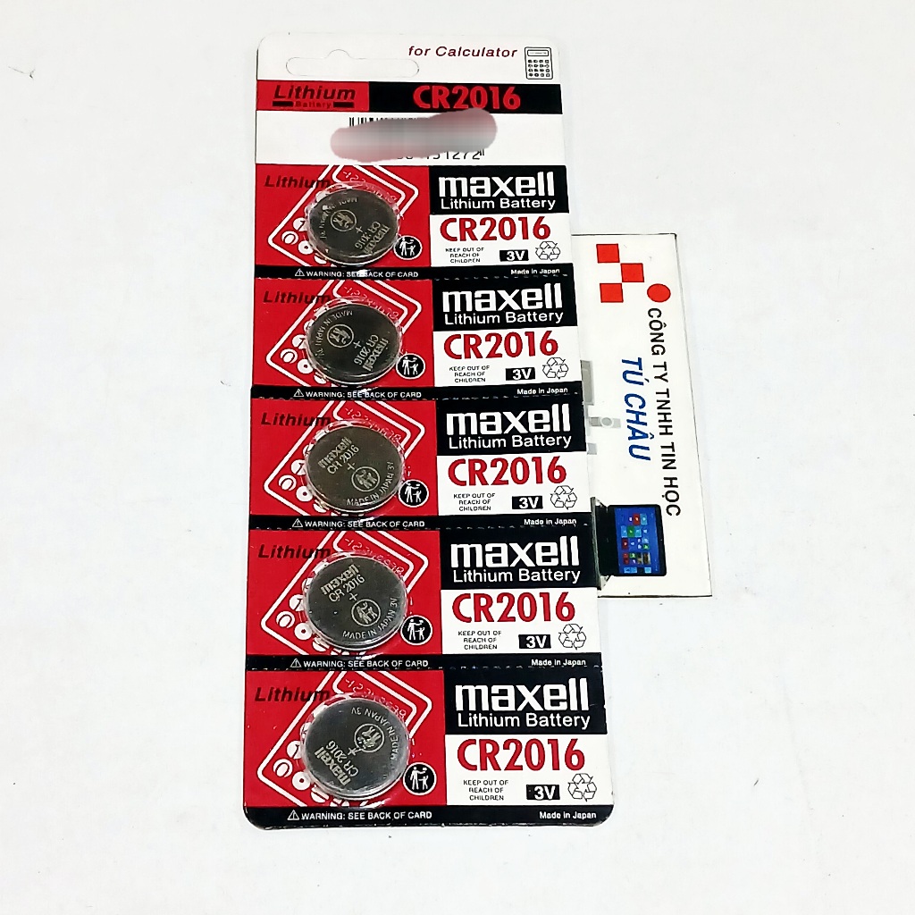 Pin 3V 2016, CR2016, DL2016, 5000LC, E-CR2016 / Pin Maxell Lithium