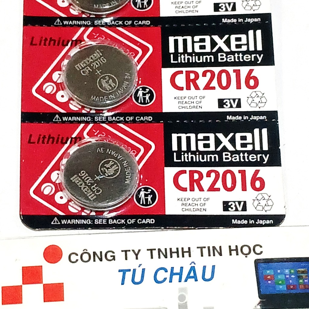 Pin 3V 2016, CR2016, DL2016, 5000LC, E-CR2016 hiệu Maxell / Giá bán 2 Viên