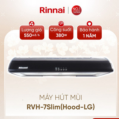 [CHÍNH HÃNG] Máy hút mùi 70cm Rinnai RVH-7Slim(Hood-LG) - Công Suất hút 550m3/h