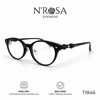 Gọng Kính Mắt Mèo N’ROSA T1846 – Nhựa Cao Cấp Thời Trang, Cá Tính Cho Nữ