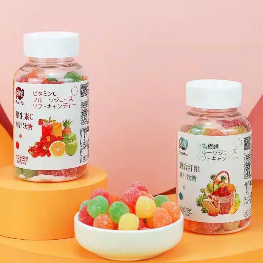 Kẹo Trái Cây Bổ Sung Vitamin Chất Xơ 70v