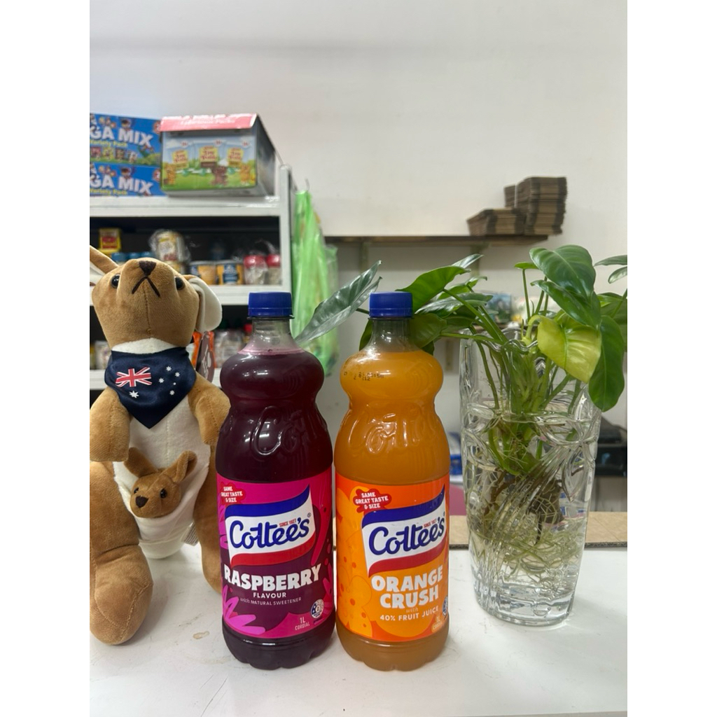(HÀNG ÚC) Cốt nước cam dùng pha chế nước less 40% Sugar COTTEE'S Orange Crush ZERO SUGAR chai 1Lt
