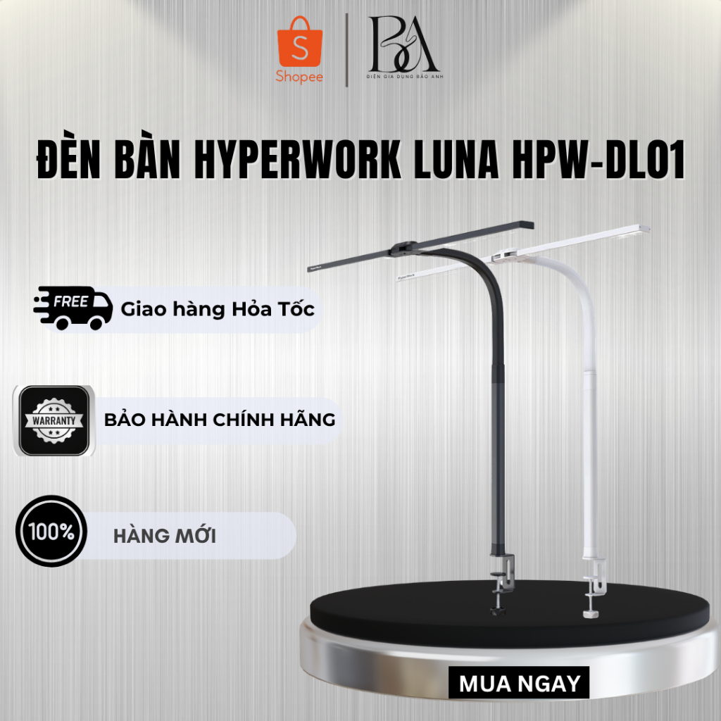 Đèn bàn HyperWork Luna HPW-DL01 - Bảo Hành Chính Hãng 12 Tháng
