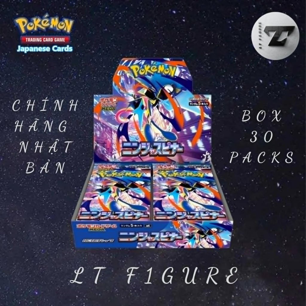 [LT F1GURE] Thẻ Card Game Pokemon - Box Pokemon Ninja Spinner (Box M4 - 30 pack) - Chính Hãng Nhật B