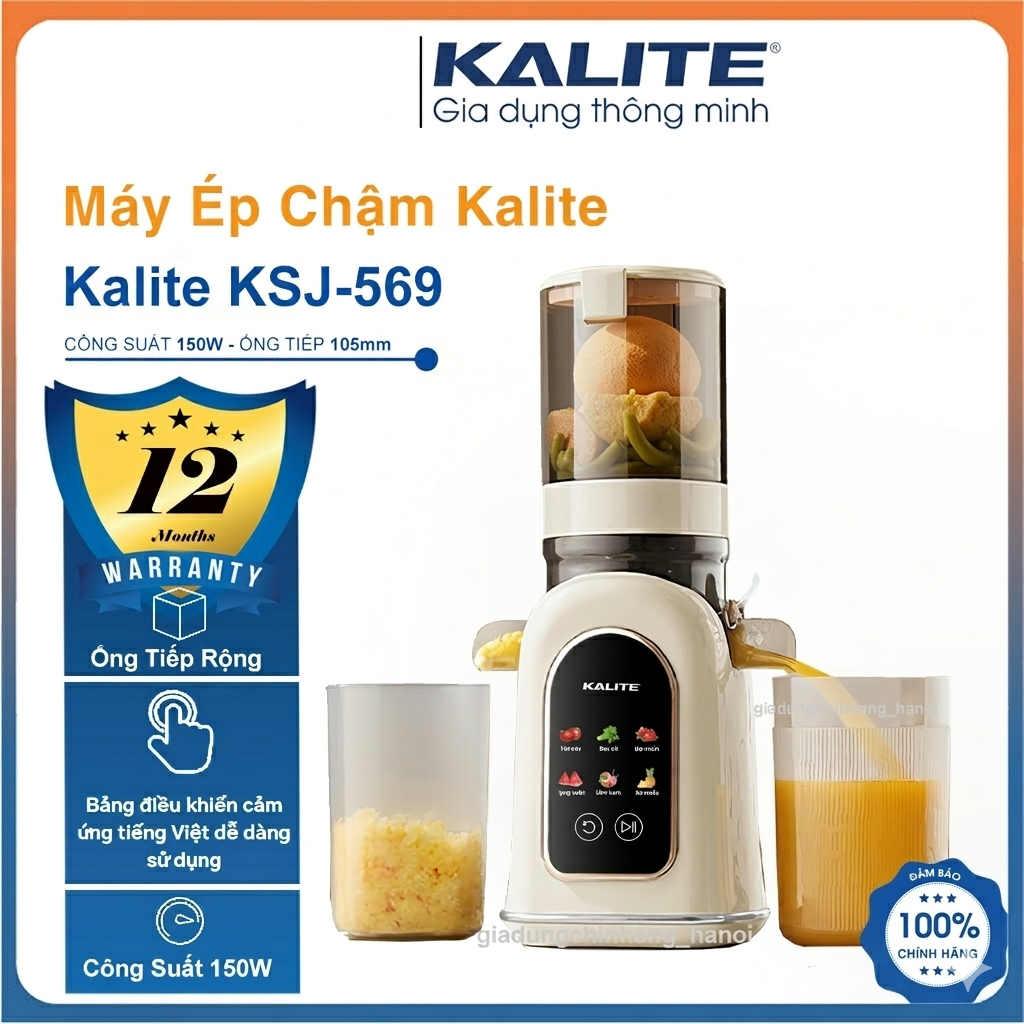 [HOT] Máy Ép Chậm Kalite KSJ569 Chính Hãng Ép Kiệt Bã Giữ 99% Dưỡng Chất Không Sinh Nhiệt Tích Hợp L