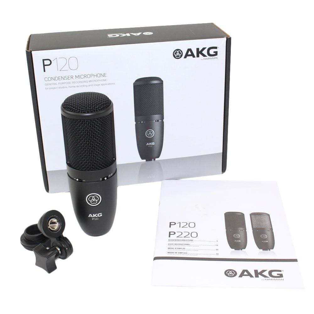 [Chính Hãng] AKG P120 Micro Vocal Condenser Thu Âm Phòng Studio, Mic Biểu Diễn Microphone Cardioid. 