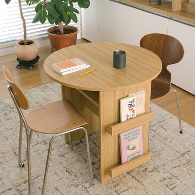 Bàn Tròn Nhỏ Decor Rộng 79cm, Bàn Cafe, Làm Việc Máy Tính Đơn Giản KEGODA KGD93