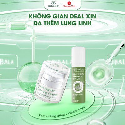 [COMBO] Kem dưỡng ẩm, làm dịu  + GEL chấm mụn Tràm Trà 15ML BIBALA
