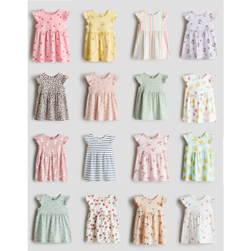 Váy cánh tiên HM auth chất cotton cho bé gái