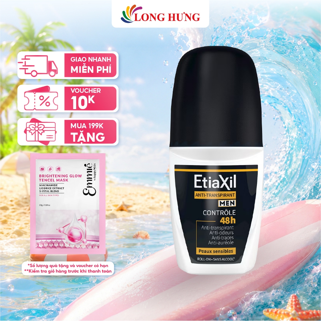 Lăn khử mùi nam EtiaXil Anti Transpirant Men 48H (50ml)