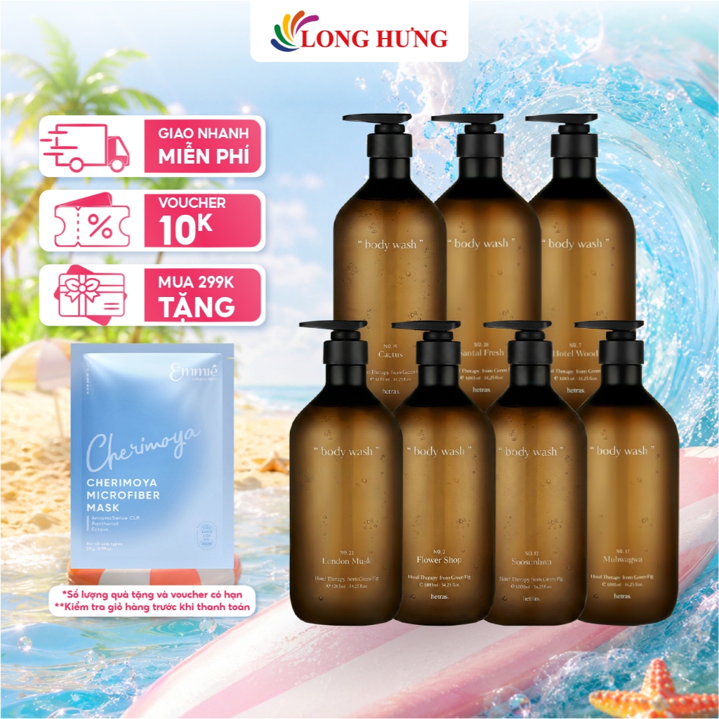 Sữa tắm hương nước hoa Hetras Therapy Body Wash (1013ml)