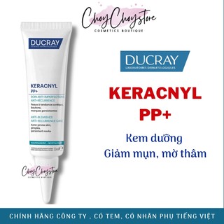 Kem dưỡng Ducray Keracnyl PP+ Anti-Blemish Cream | Giảm mụn viêm, mờ thâm, phục hồi da mụn, dưỡng ẩm cho da dầu mụn