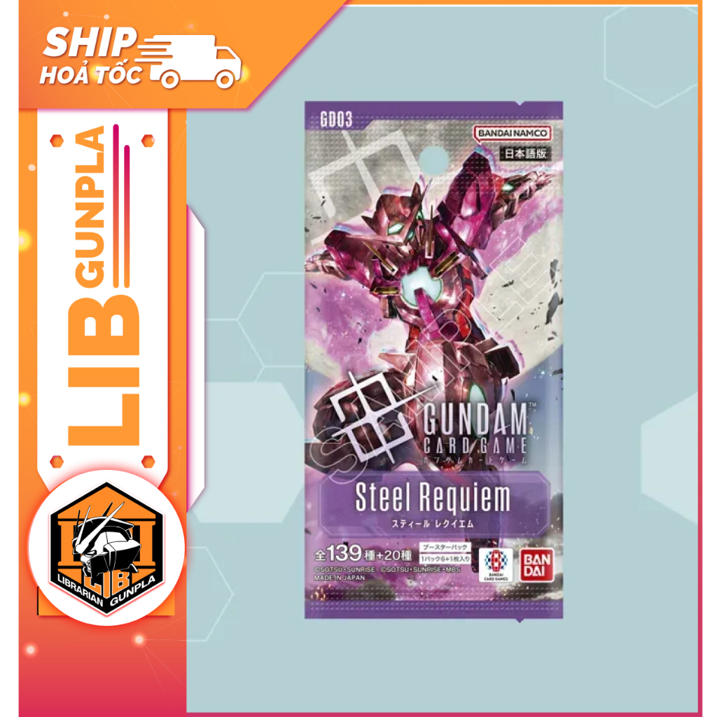 Thẻ bài Gundam Card Game / TCG Gundam - GD03 Booster Pack Steel Requiem - JAPAN Ver