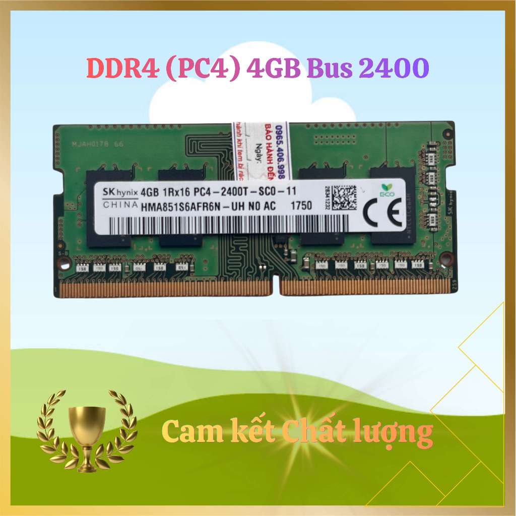 Ram Laptop DDR4 (PC4) 4Gb- Bus 2400MHz (19200s)