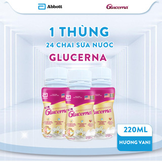 1 THÙNG 24 CHAI GLUCERNA HƯƠNG VANI 220ML