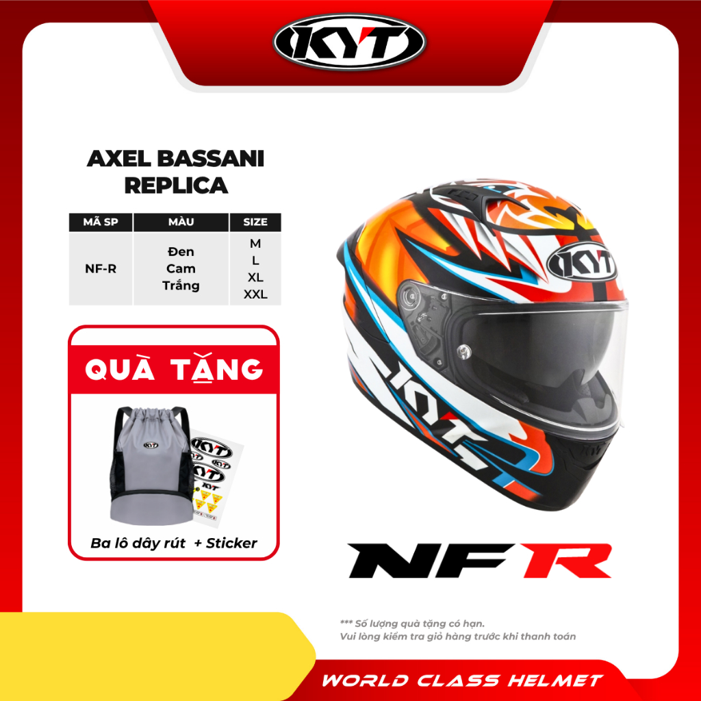 KYT - Mũ Bảo Hiểm Fullface - NFR AXEL BASSANI REPLICA